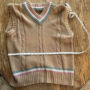 Cute Vintage Sweater/shirt Vest Cute for Winter Pink Blue White Tan